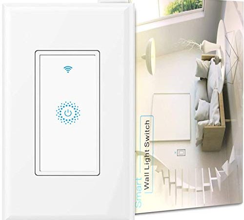 Alexa Smart Switch, Smart Light Switch Work with Google Home, Single-Pole, No Hub Required, Neutral...