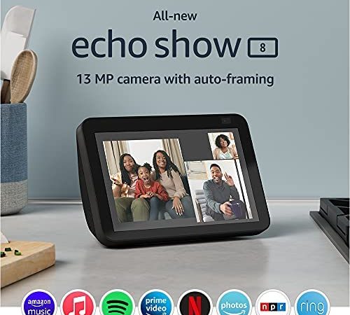 All-new Echo Show 8 (2nd Gen, 2021 release) | HD smart display with Alexa and 13 MP camera |...