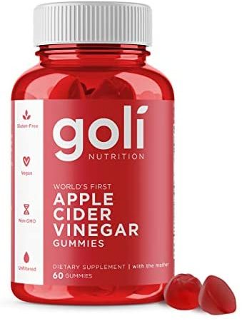 Apple Cider Vinegar Gummy Vitamins by Goli Nutrition - Immunity & Detox - (1 Pack, 60 Count, with The Mother, Gluten-Free,...