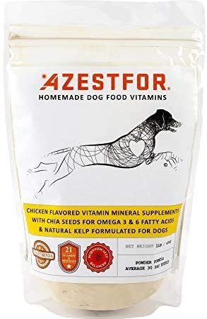 Azestfor Homemade Dog Food Supplement Dog Vitamins Made in USA Add to Holistic Whole Food Diets Raw BARF All Breeds Puppy...