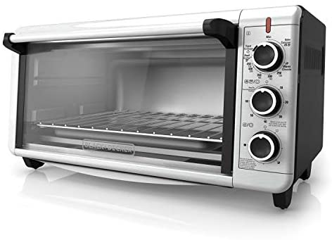 BLACK+DECKER TO3240XSBD 8-Slice Extra Wide Convection Countertop Toaster Oven, Includes Bake Pan,...