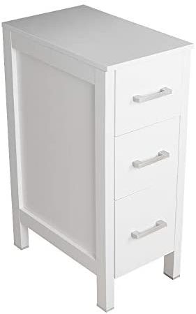 Bathroom Drawer Organizer,Free Standing Single Vanity,Nightstand,12"Lx20"Wx30"H, made of MDF Wood,Vertical Dresser Storage...