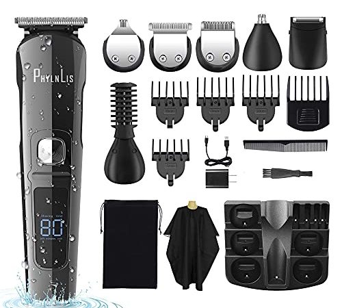 Beard Trimmer Men Cordless Electric Hair Clipper Kit Professional Body Grooming Shaver Suitable for Kids Family Barber...