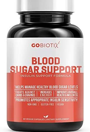 Blood Sugar Support Supplement by GoBiotix- Vitamins Minerals & Herbs with Berberine & Cinnamon Supports Glucose, Insulin,...