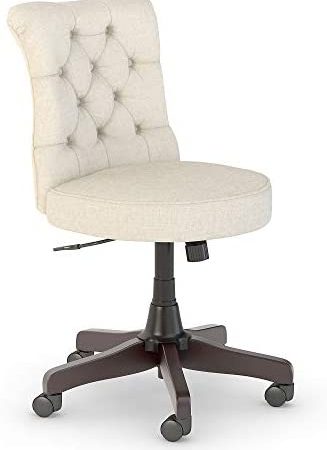 Bush Furniture Salinas Mid Back Tufted Office Chair, Cream Fabric