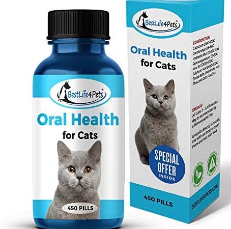 Cat Oral Health and Dental Care Supplement - Natural Anti-inflammatory and Pain Relief for Feline Stomatitis and Tooth...