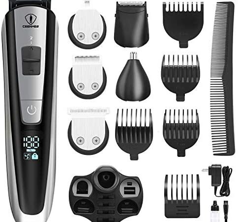 Ceenwes Men's Grooming Kit Professional Beard Trimmer Hair Clippers Hair Trimmer Hair Design Trimmer Mustache Trimmer Body...