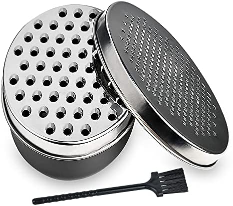 Cheese Grater Akamino Grater Lemon with Food Storage Container & Lid Grinder Grater for kitchen -...