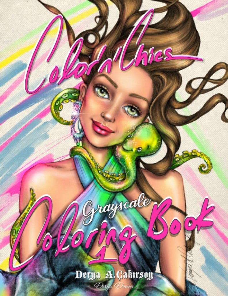 Color'n'Chics Grayscale Coloring Book 1: Coloring Book for ...