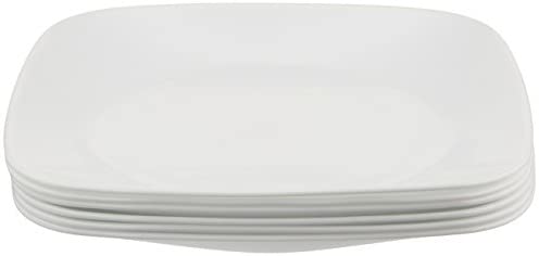 Corelle Square Pure White 9-Inch Plate Set (6-Piece)