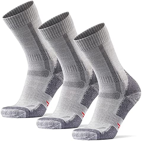 DANISH ENDURANCE Merino Wool Cushioned Hiking Socks 3-Pack for Men, Women & Kids, Trekking, Work, Outdoor