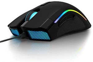 DELUX Wired Gaming Mouse with 24000 DPI, 7 Programmable Buttons and On-Board Pro Game Software, RGB Ergonomic Gaming Mouse...