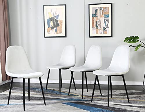 Dining Chairs Set of 4, Modern Velvet Chairs for Dining Room, Grey Dining Room Chairs, Easily...