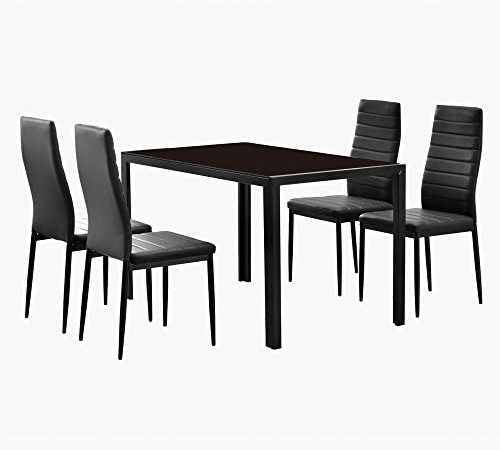 Dining Table Set Dining Room Table Set Dinner Table Dinette Sets for Small Spaces Dinning Table with Chairs Set of 4 Kitchen...