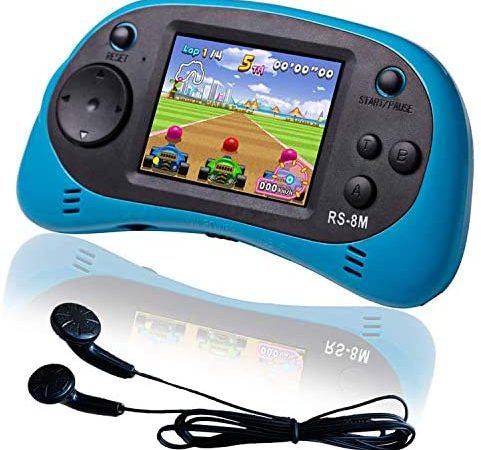 EASEGMER 16 Bit Kids Handheld Games Built-in 200 HD Video Games, 2.5 Inch Portable Game Player with Headphones - Best Travel...