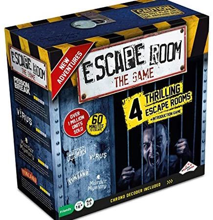 Escape Room The Game, Version 2 - with 4 Thrilling Escape Rooms | Solve The Mystery Board Game for Adults and Teens