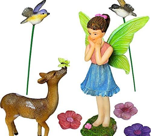 Fairy Garden - Miniature Accessories and Figurines Kit - Deer Set of 7 pcs