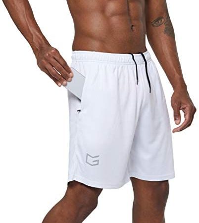 G Gradual Men's 7" Workout Running Shorts Quick Dry Lightweight Gym Shorts with Zip Pockets
