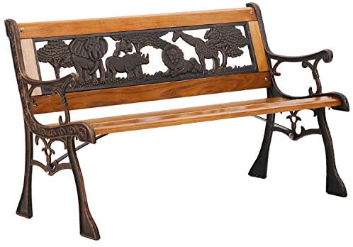 Garden Bench Park Bench for Kids Outdoor Benches Clearance Metal and Wood Benches Clearance for Patio Yard
