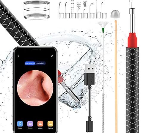 Gebalage Ear Wax Removal, Earwax Remover Tools With 3.5mm Lens,1080 FHD Camera Wireless Ear Wax Otoscope with 6 Super LED...