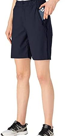 Gopune Women Lightweight Hiking Shorts Quick Dry Running Golf Shorts UPF 50+ Zipper Pockets