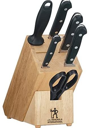 HENCKELS CLASSIC Knife Block Set, 7 Piece, Black,35342-000
