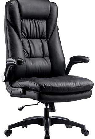 Hbada Ergonomic Executive Office Chair, PU Leather High-Back Desk Chair with Big and Tall Backrest and Cushion, Swivel...