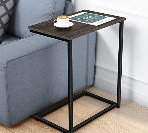 Homemaxs C Table Sofa Side End Table, Small Side Tables for Eating, Working and Writing in Living...