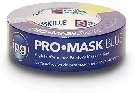 IPG ProMask Blue, 14-Day Painter's Tape, 1.41" x 60 yd, Blue, (Single Roll)