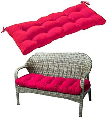 Indoor/Outdoor Bench Cushion Cotton Garden Furniture Loveseat Cushion, Patio Wicker Seat Cushions for Lounger Garden...