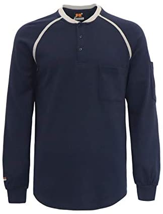 KONRECO FR Henley Shirts 7oz Flame Resistant Shirt Men's FR Shirt