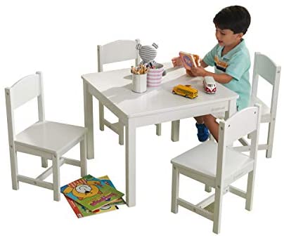 KidKraft Farmhouse Table and Chair Set, White