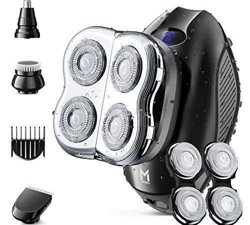 Limural Head Shavers for Bald Men, Electric Rotary Shaver Razor with Extra 2 Blade Sets Wet&Dry,...