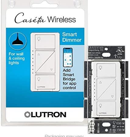 Lutron Caseta Smart Home Dimmer Switch, Works with Alexa, Apple HomeKit, and the Google Assistant | for LED Light Bulbs,...