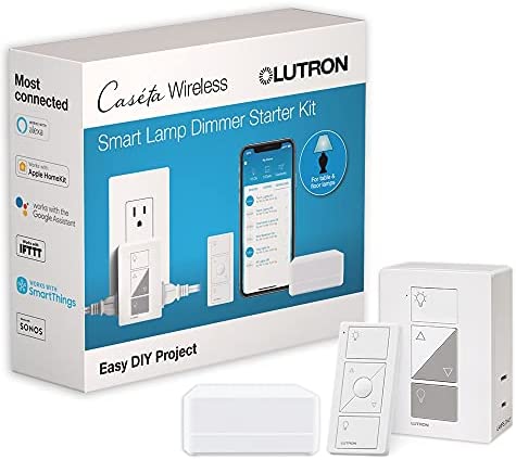 Lutron Caseta Wireless Smart Bridge Dimmer Kit with Plug-in Lamp Dimmer and Pico Remote