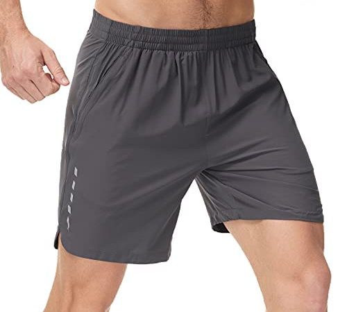 MIER Men's Quick Dry Workout Running Shorts Active Shorts with 4 Pockets, No Liner, Lightweight and...