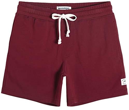 MaaMgic Mens Athletic Gym Shorts 5.5" Elastic Waist Casual Pajama Pocket Jogger Men Workout Short Pants