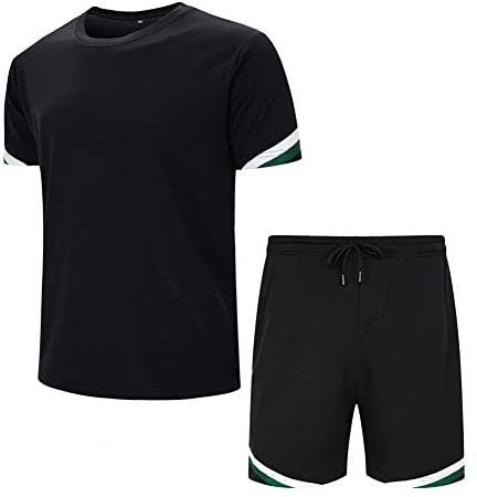 Men's 2 Piece Tracksuit Short Sleeve Top and Shorts