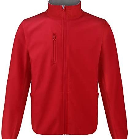 Men's Softshell Jacket Lightshell Windbreaker Waterproof Fleece Lined Jacket for Travel Hiking