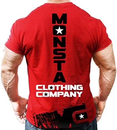 Monsta Clothing Co. Men's Bodybuilding Workout (MC-Drift-Dumbbell) Gym T-Shirt