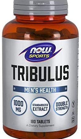 NOW Sports Nutrition, Tribulus (Tribulus terrestris) 1000 mg, Double Strength, Men's Health, 180 Tablets
