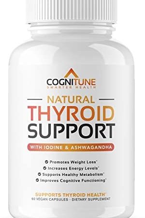 Natural Thyroid Support Complex Supplement with Iodine - Premium Energy, Metabolism, Focus, Weight...