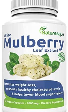 Naturesque White Mulberry Leaf Extract | Controls Appetite, Curbs Sugar & Carb Cravings | Helps Lower Blood Sugar Levels |...