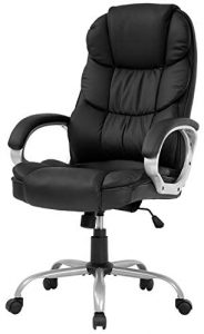 Office Chair Computer High Back Adjustable Ergonomic Desk Chair Executive PU Leather Swivel Task Chair with Armrests Lumbar...