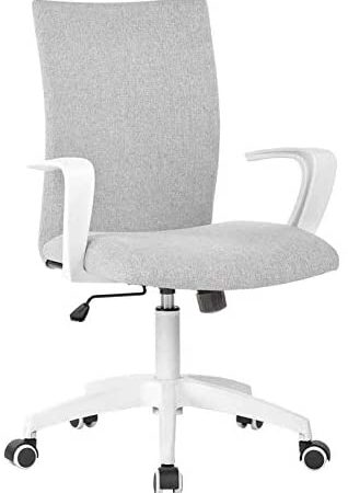 Office Chair Ergonomic Mid Back Swivel Chair Height Adjustable Lumbar Support Computer Desk Chair...