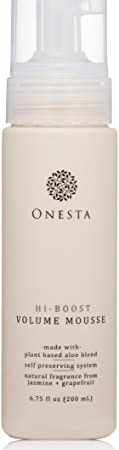 Onesta Hair Care Hi-Boost Volume and Shine Mousse, 6.75 oz, Aloe Juice, Green Tea, and Ginger Root