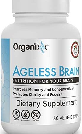 Organixx - Ageless Brain- Powerful Brain Health Support - 60 Capsules - Boost Memory Power, Clarity and Focus, Re-Energize...