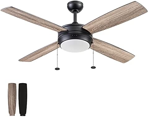 Prominence Home 51635-01 Kailani Ceiling Fan, 52, Matte Black
