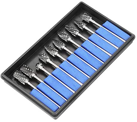 Roadiress Tungsten Carbide Steel Burrs Rotary Files 10pcs Metalworking Carving Tool Set 36mm Burr...