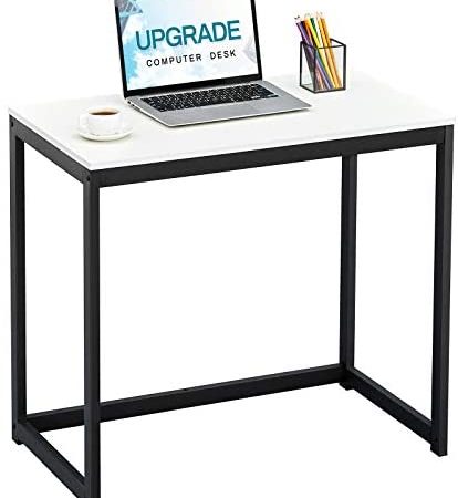 SINPAID Small Computer Desk, Home Office Desk Modern Simple 32 Inch PC Desk with Large Legroom